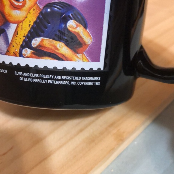COPY - Elvis 29 Cent US Stamp Coffee Mug Cup Presley Enterprises Stamp Black Tea - Picture 6 of 6